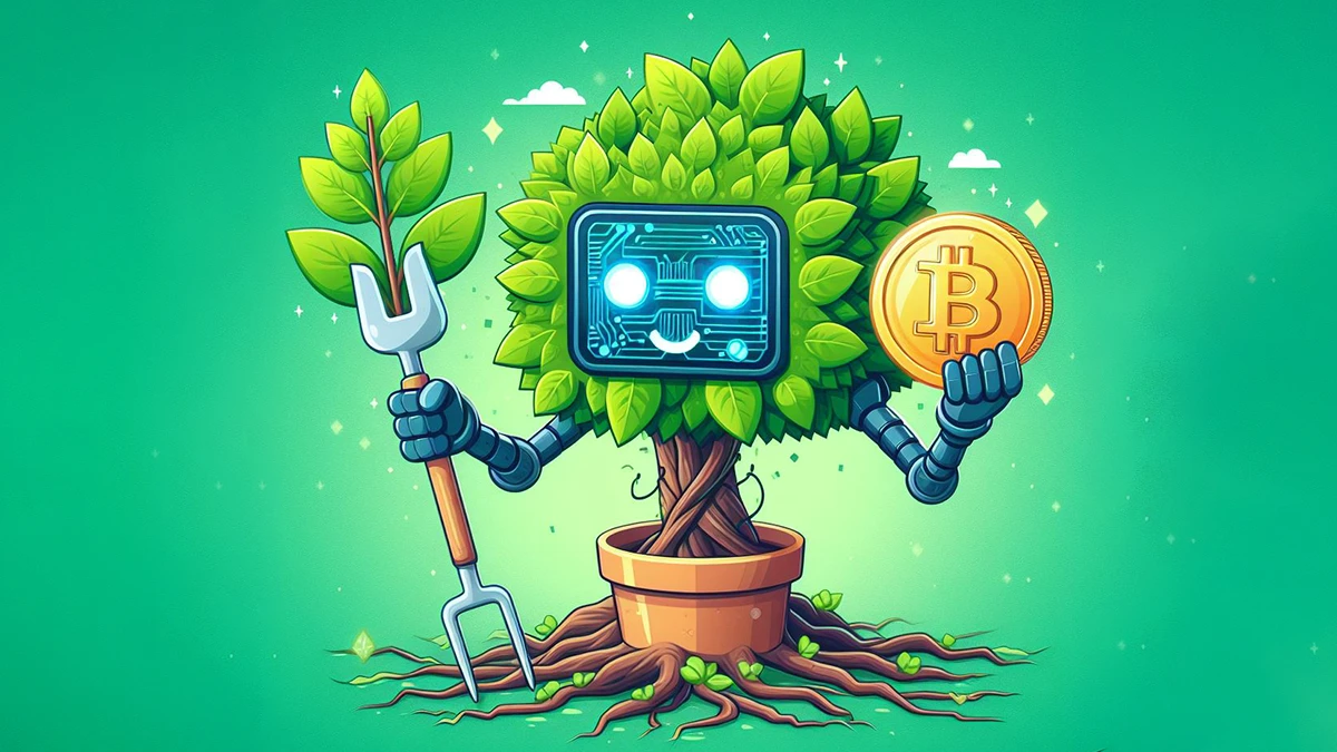 eco-friendly crypto illustration