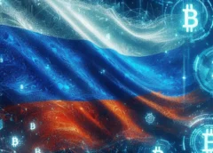 russia flag and crypto